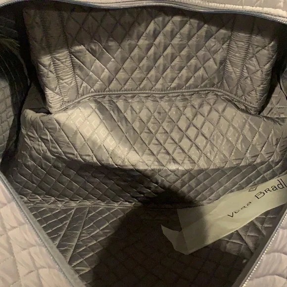 NWT Vera Bradley xl traveler duffel bag carbon grey gray - Picture 6 of 7